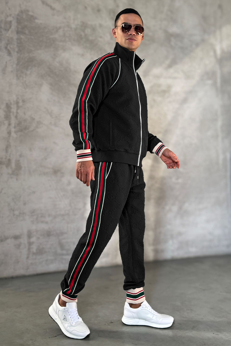 Gucci Чёрные спортивные штаны GG jacquard 