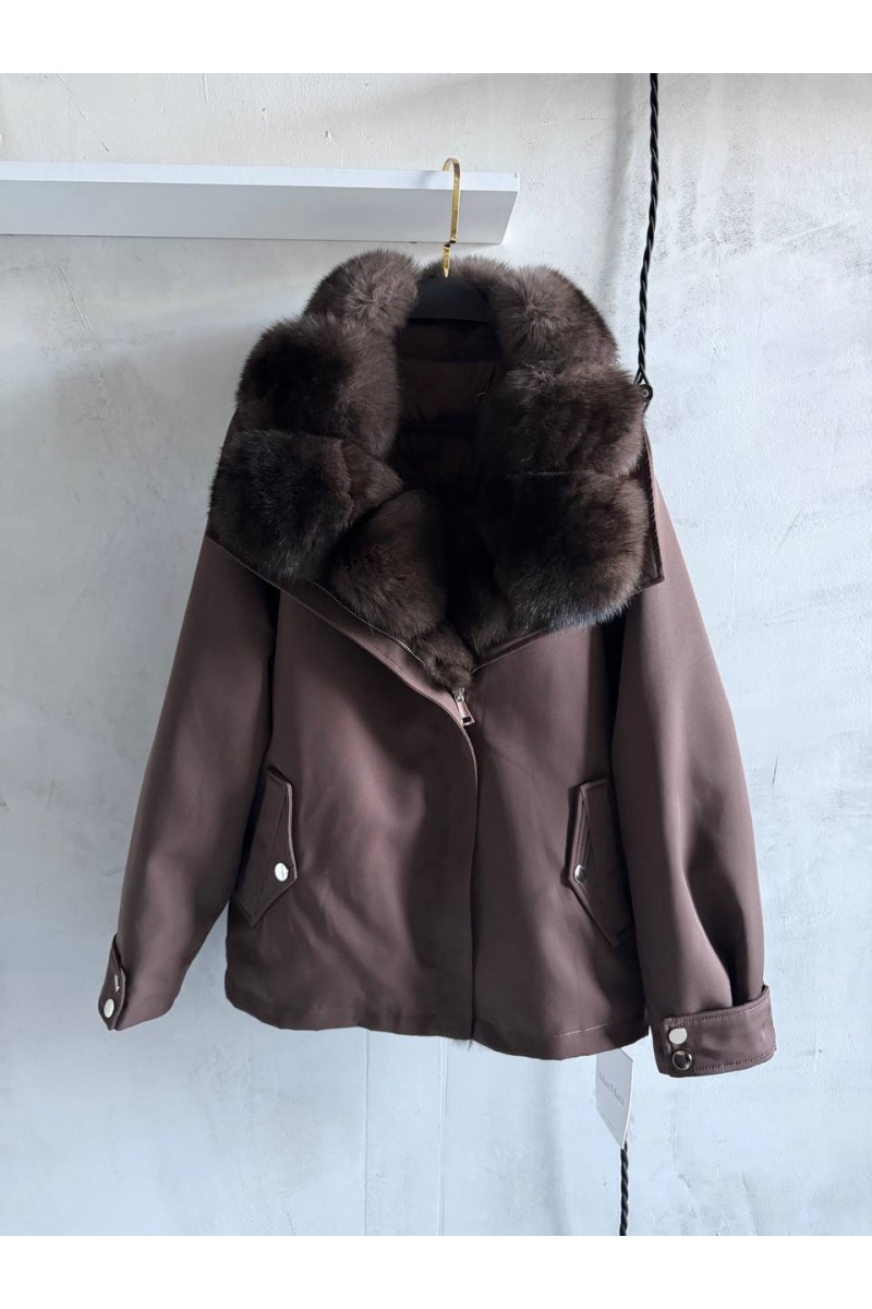 Max Mara Женская парка с натуральным мехом premium
