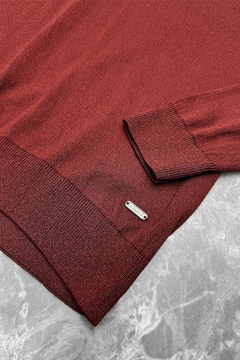 Designer Clothing Мужская бордовая водолазка Maglione