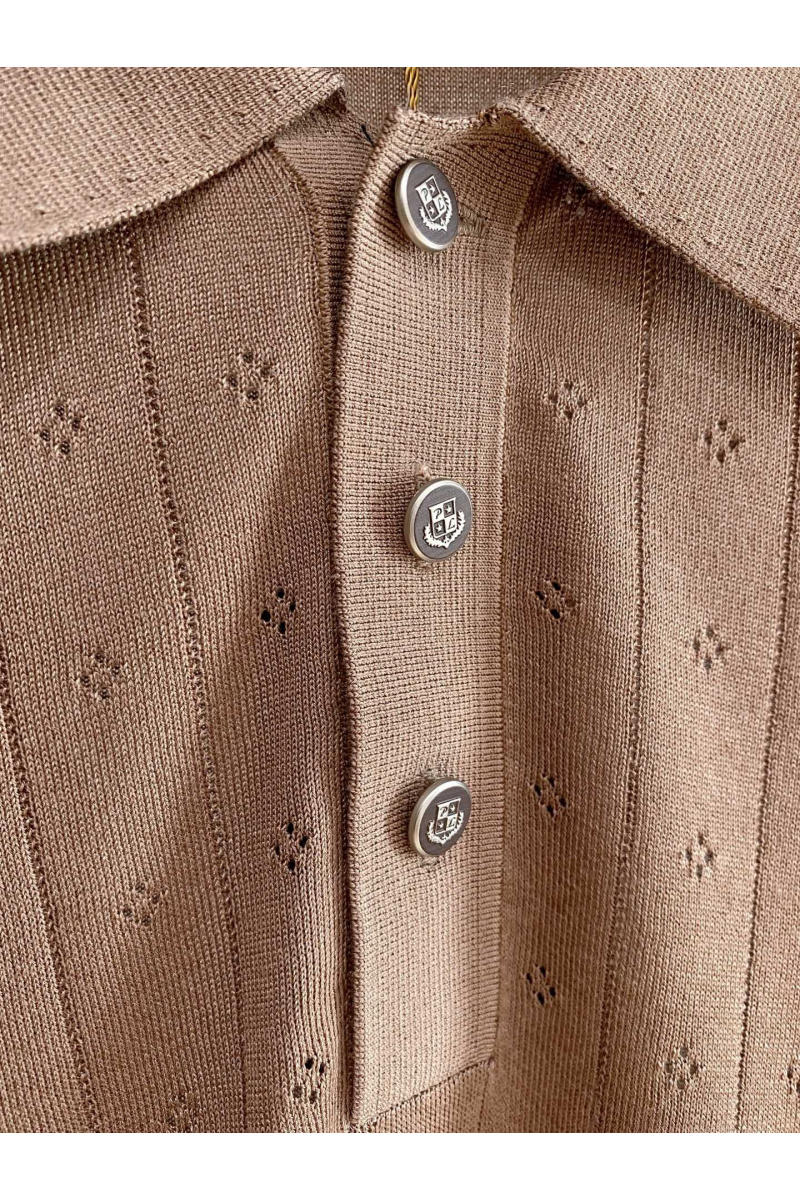 Loro Piana Мужское коричневое поло premium