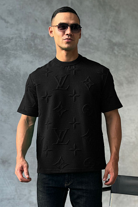 Оверсайз футболка Embossed Monogram - Black