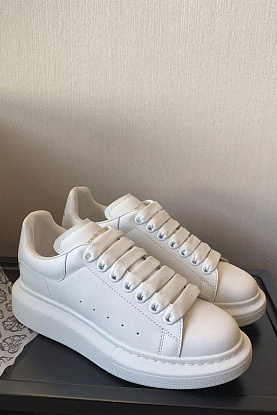 Женские кожаные кроссовки Triple White premium