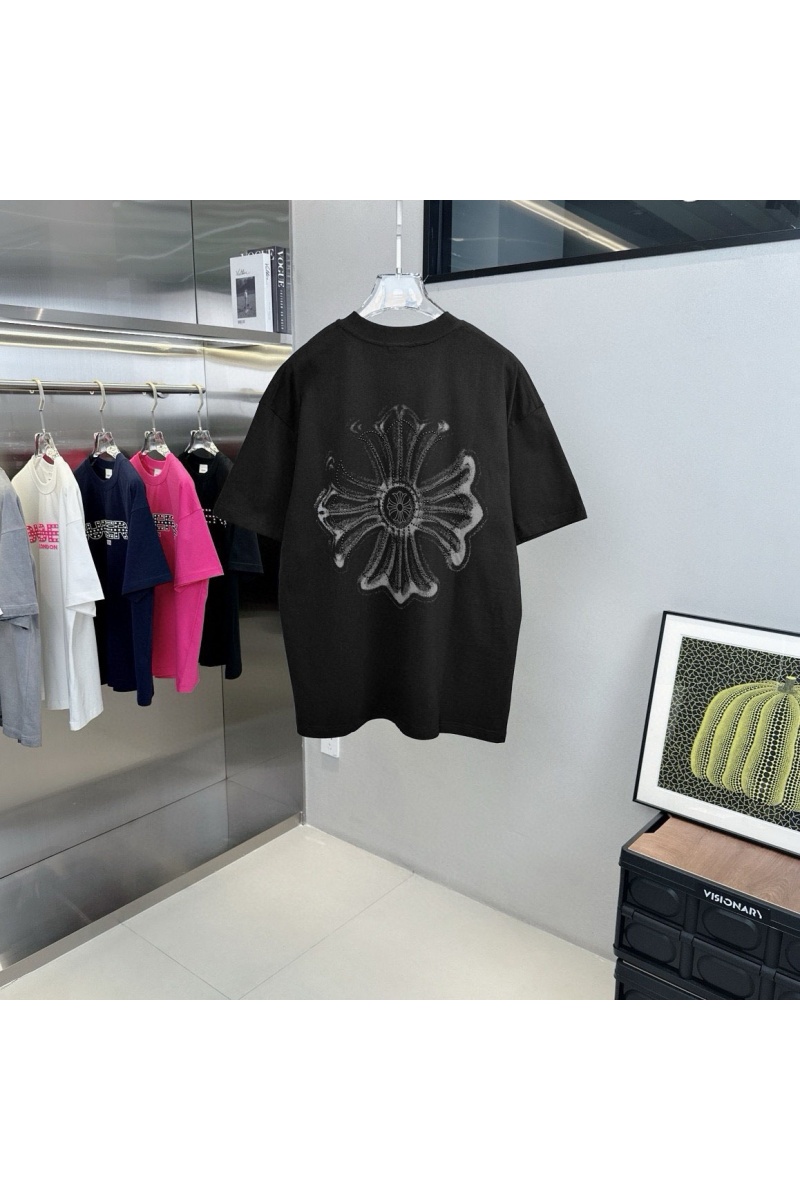 Chrome Hearts Чёрная оверсайз футболка Premium 