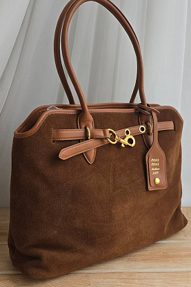 Замшевая сумка 43x29 см