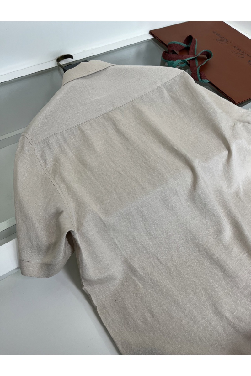 Loro Piana Мужская бежевая рубашка premium
