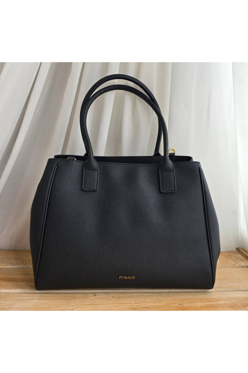  Кожаная сумка Tote 37x29 см - Black