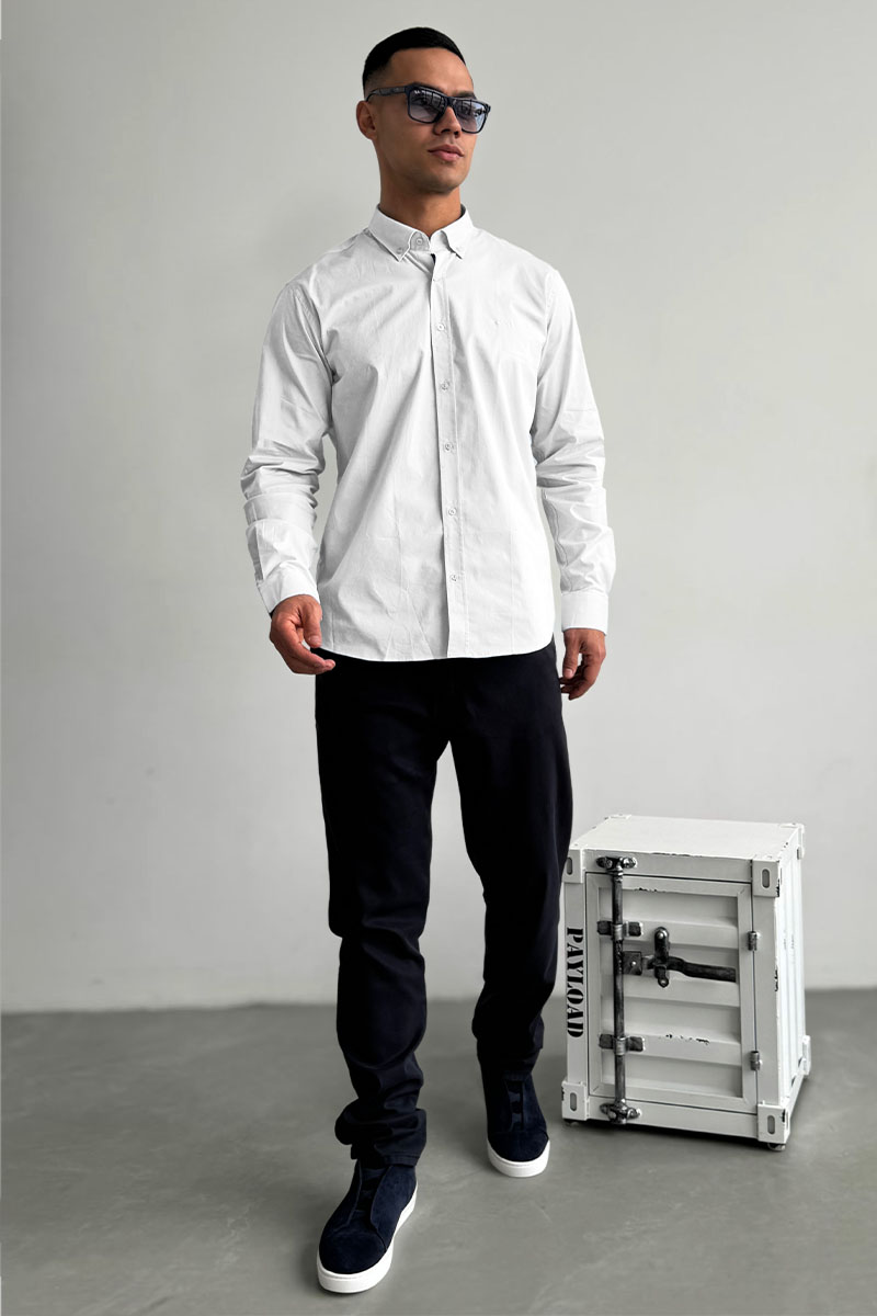 Paul & Shark Рубашка белого цвета logo-embroidered