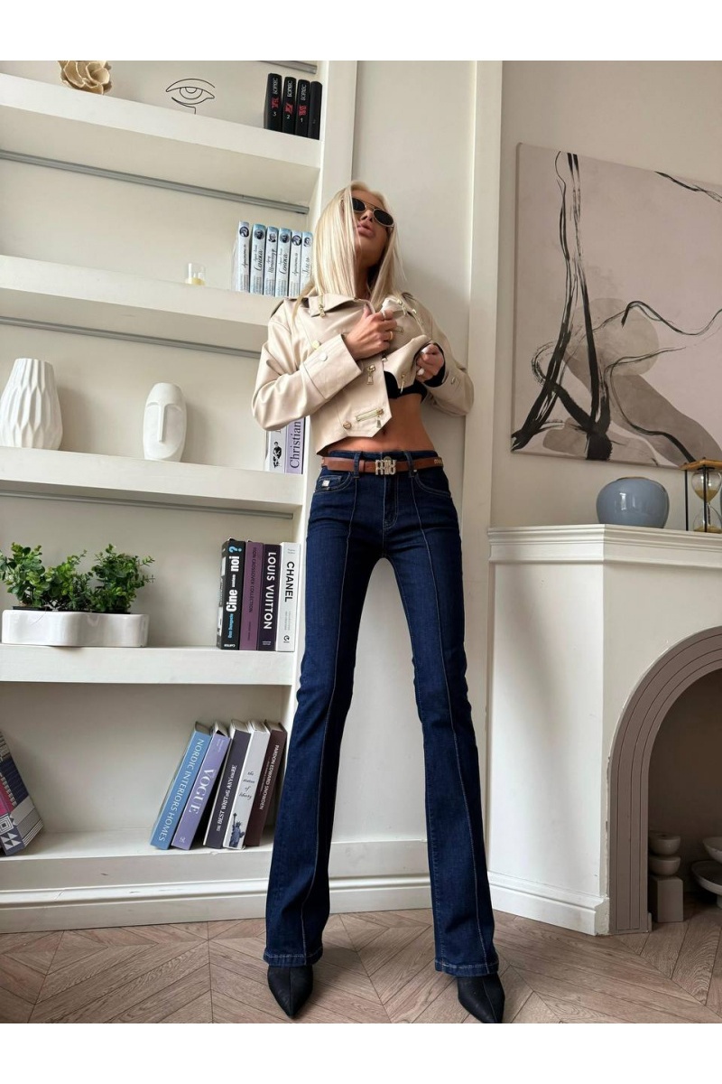 MIU MIU Женские джинсы клёш Premium - Navy