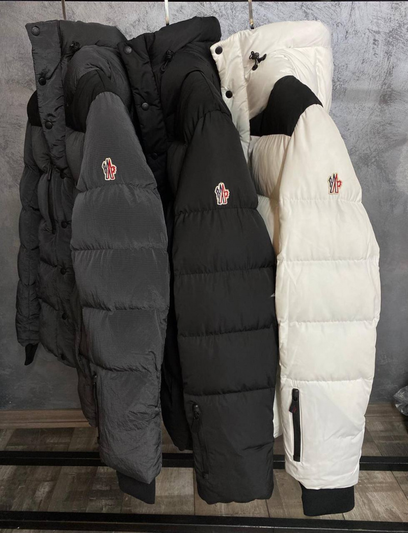 Moncler Утеплённая тёмно-серая куртка Grenoble
