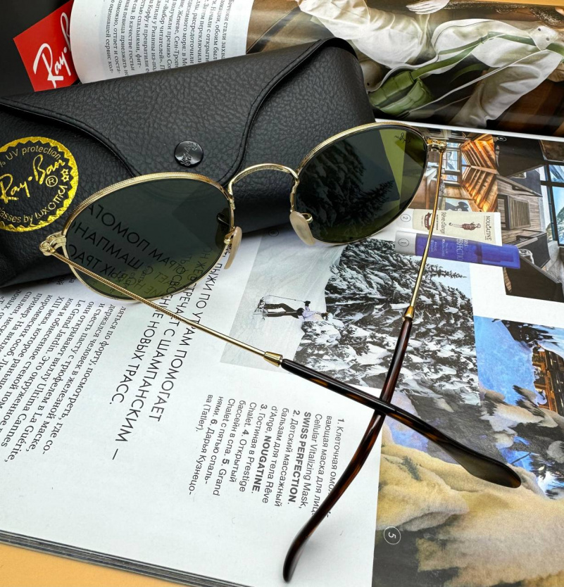 Ray Ban Солнцезащитные очки Round Metal - Blue Mirrored
