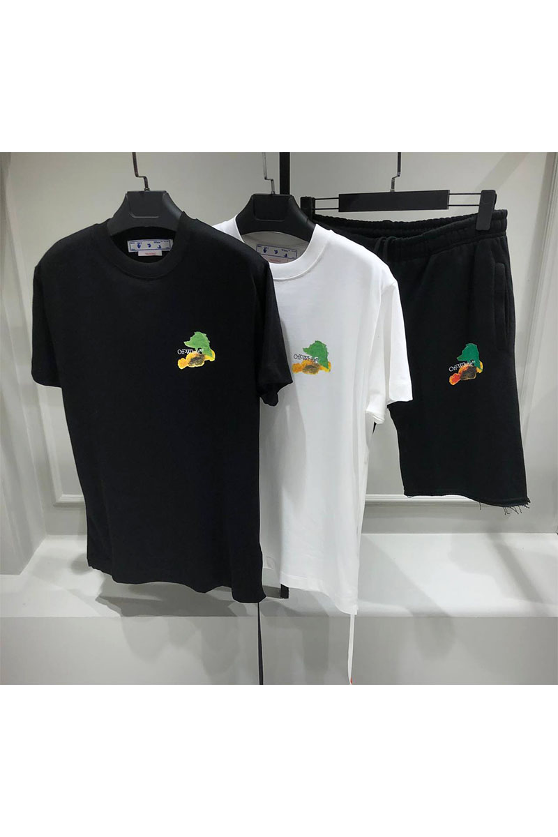 Off-White Белая оверсайз футболка Brush Arrow