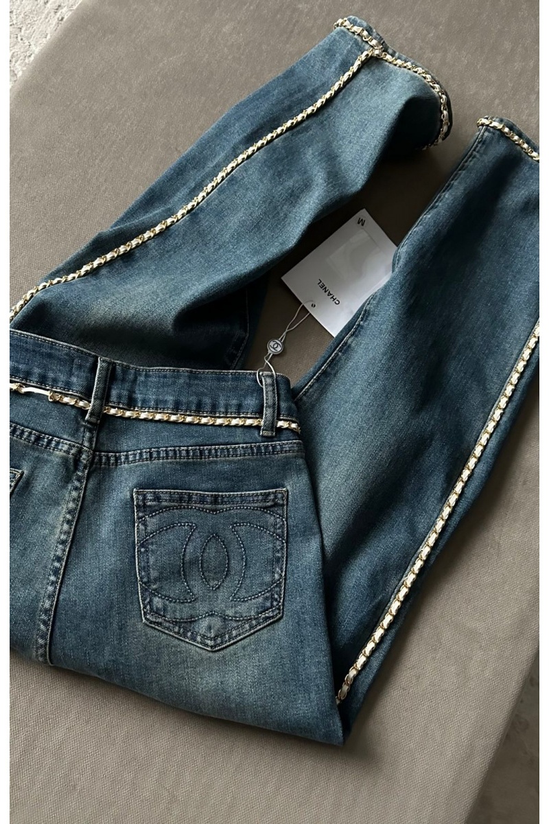 Chаnеl Женские джинсы синего цвета