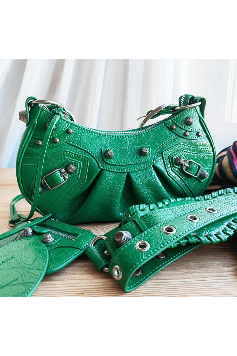 Balenciaga Кожаная сумка Le Cagole Xs - Green 24x15 см