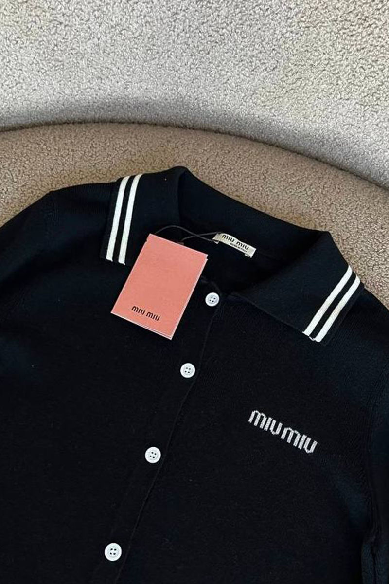 MIU MIU Женский чёрный костюм двойка