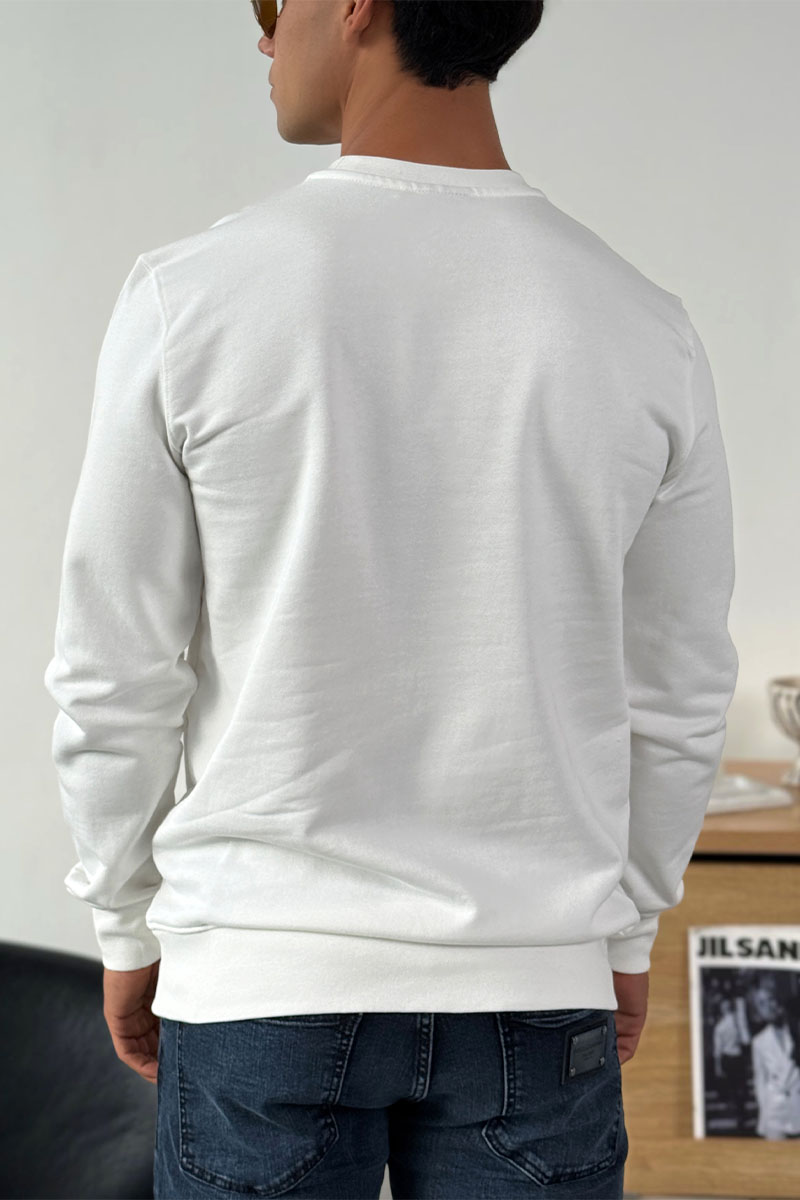 Hugо Воss Белый свитшот Dranach chest-tape