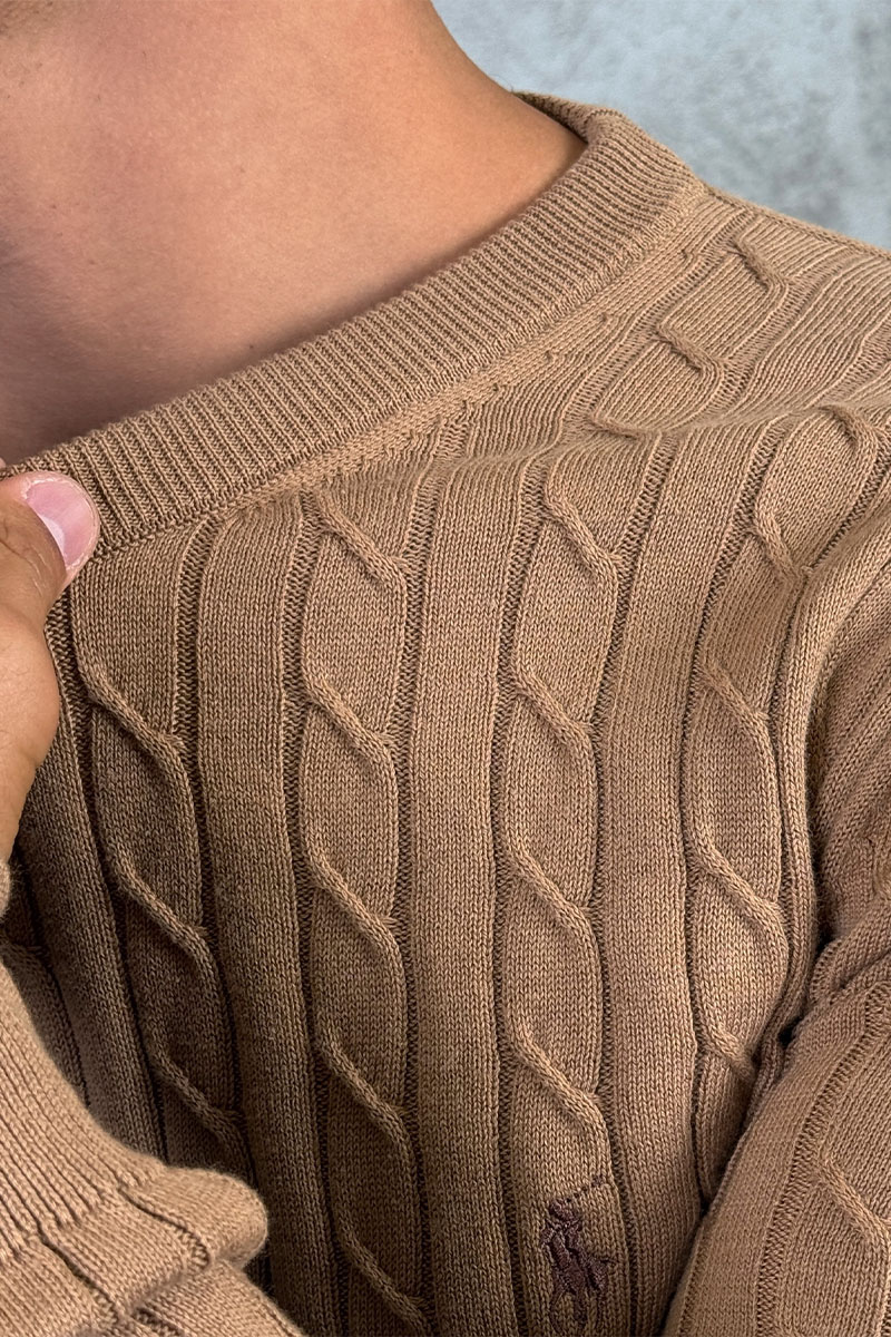 Polo Ralph Lauren Мужской джемпер cable-knit - Brown