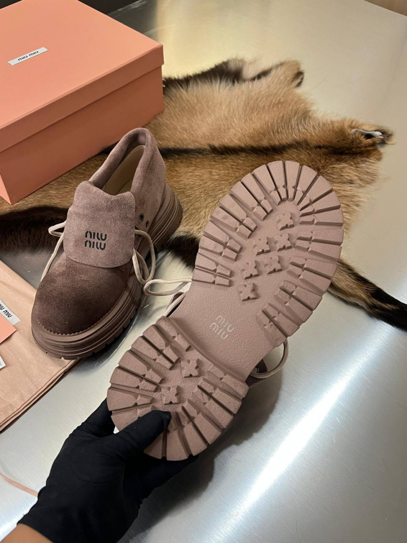 MIU MIU Женские замшевые ботинки Premium - Brown