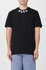 Чёрная оверсайз футболка MSGM logo-neck