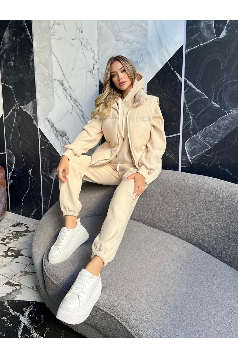 MIU MIU Женский бежевый костюм тройка 