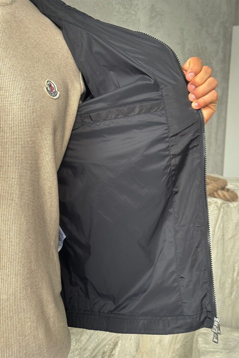 Moncler Чёрная ветровка logo-patch