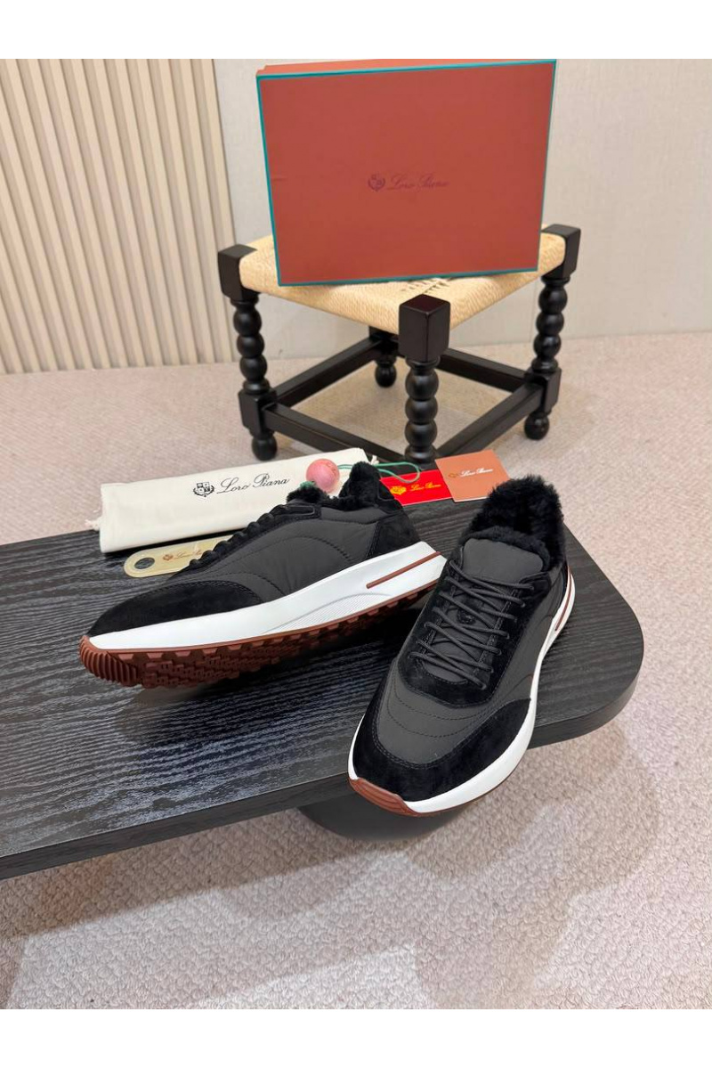 Loro Piana Кроссовки с мехом Week End Walk Evo premium