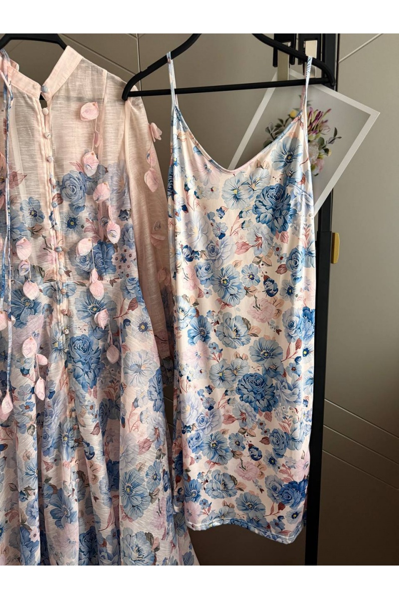 Zimmermann Женское платье с цветочным принтом розового цвета premium