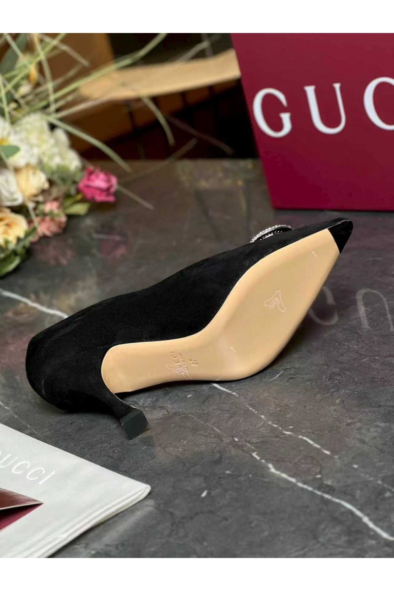 Gucci Женские замшевые туфли GG premium