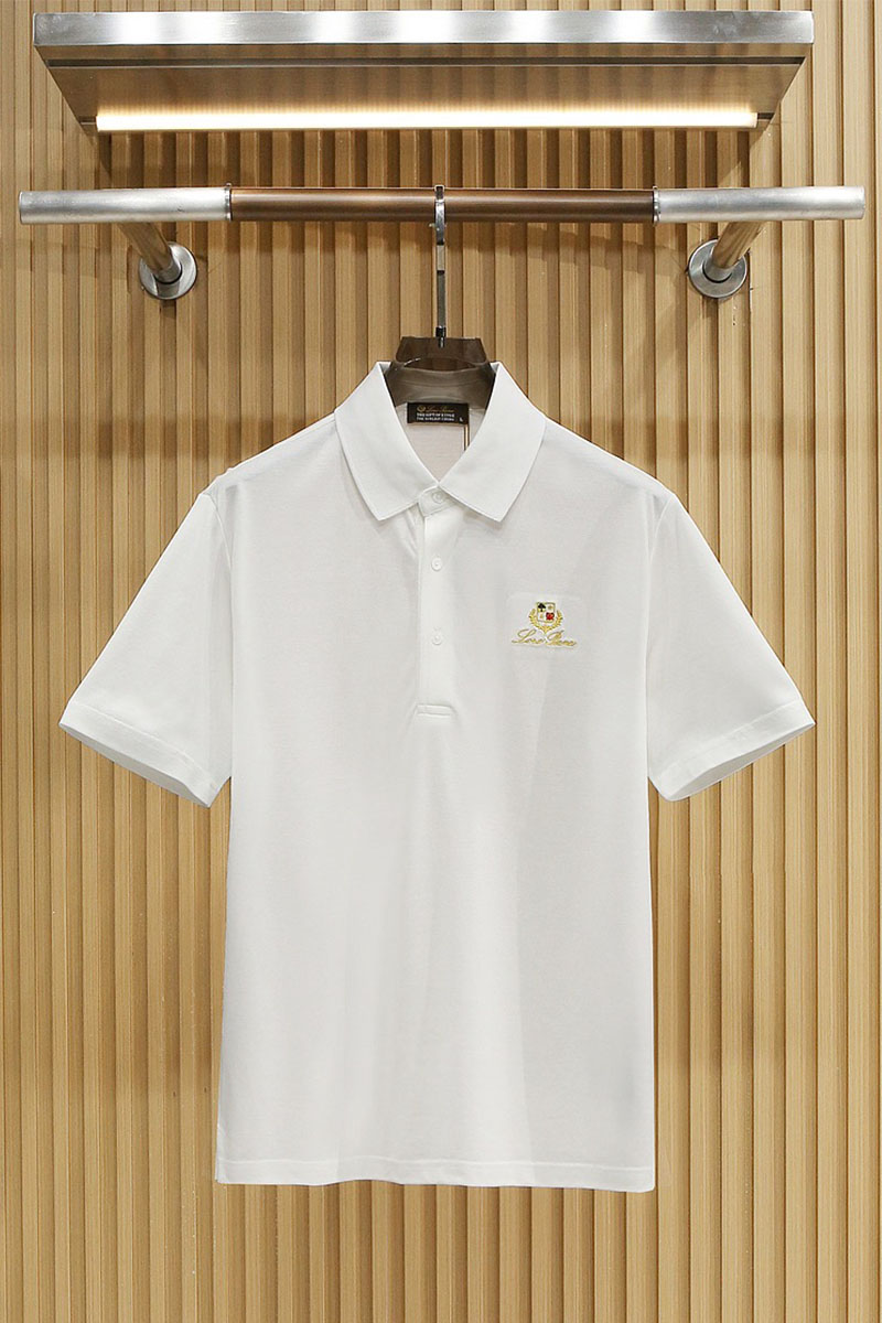 Loro Piana Мужское белое поло premium