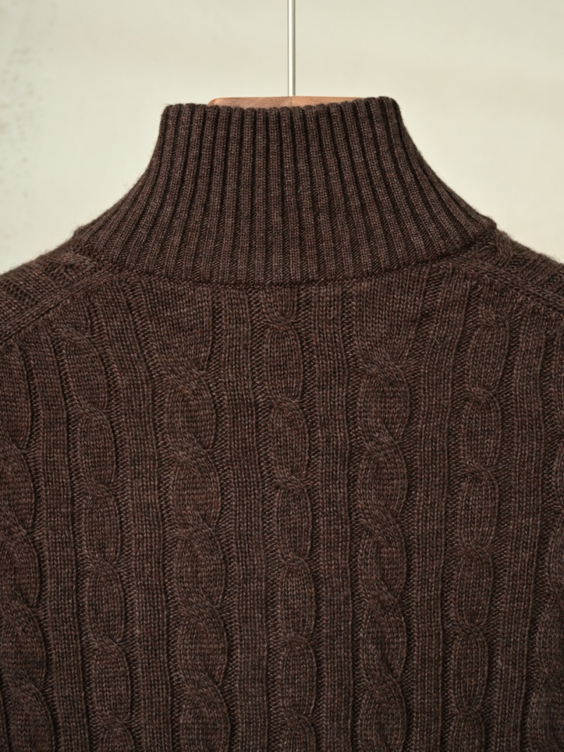 Loro Piana Кашемировый свитер Premium zip-neck - Brown 