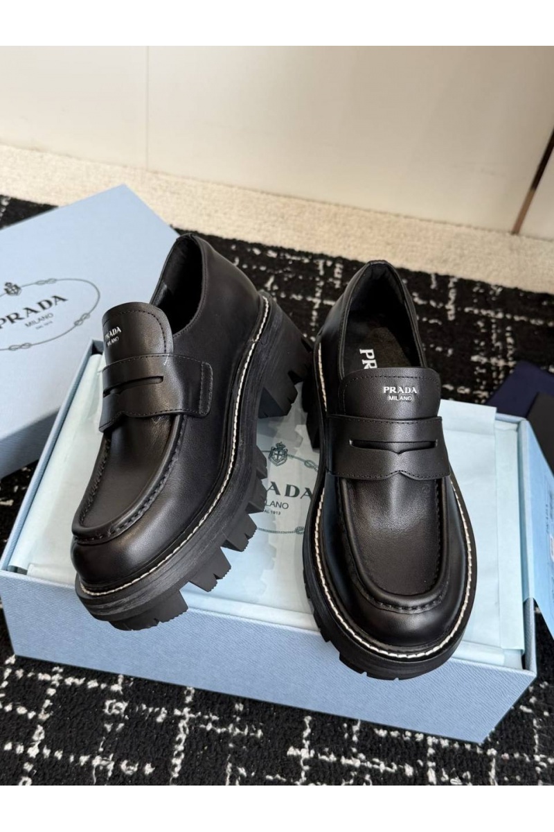 Prada Женские кожаные лоферы premium