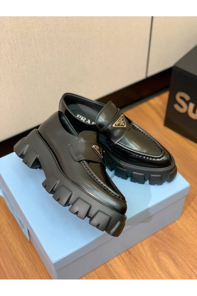 Prada Женские кожаные лоферы premium