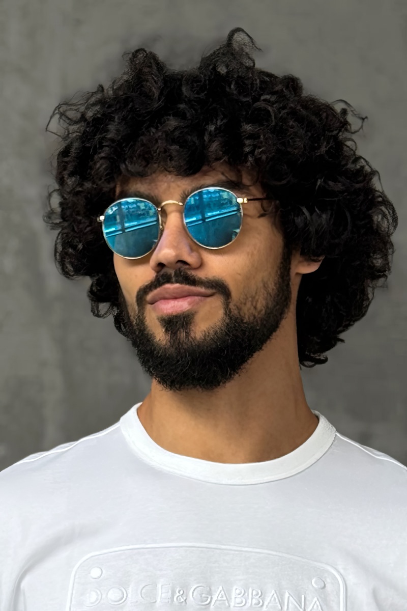 Ray Ban Солнцезащитные очки Round Metal - Blue Mirrored