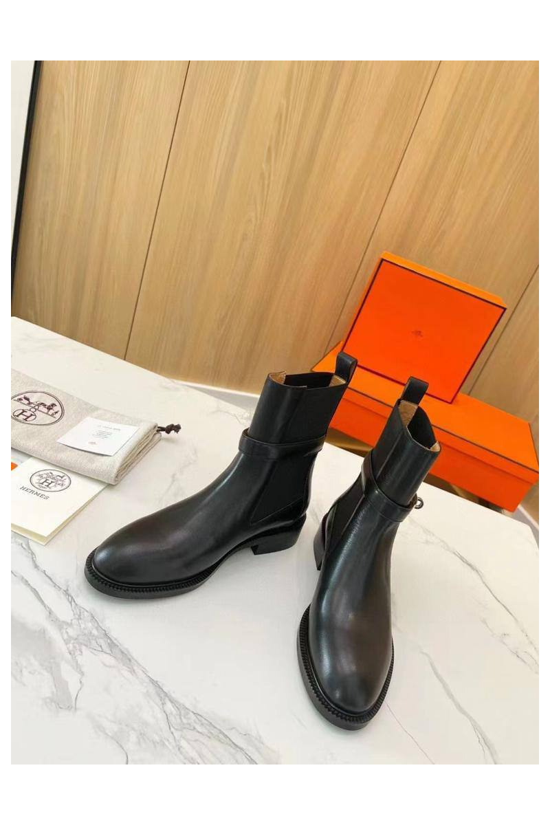 Hermes Женские кожаные сапоги premium - Black