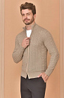 Кашемировый свитер Premium zip-up - Beige