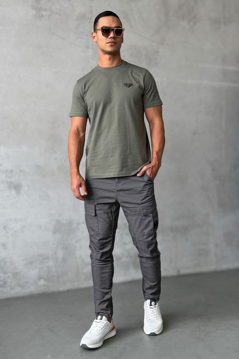 C.P. Company Серые мужские штаны-карго Lens detail