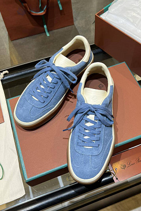 Женские замшевые кроссовки Premium - Blue
