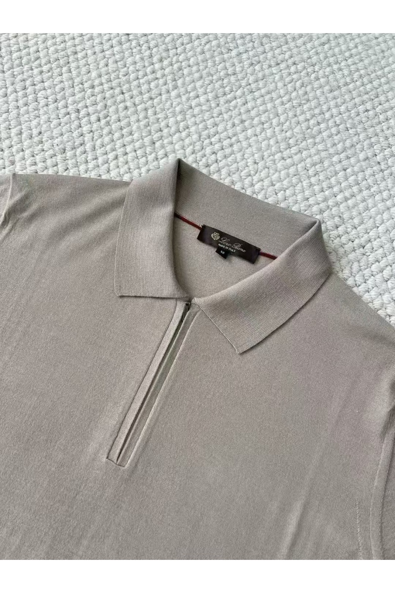 Loro Piana Мужское серое поло premium
