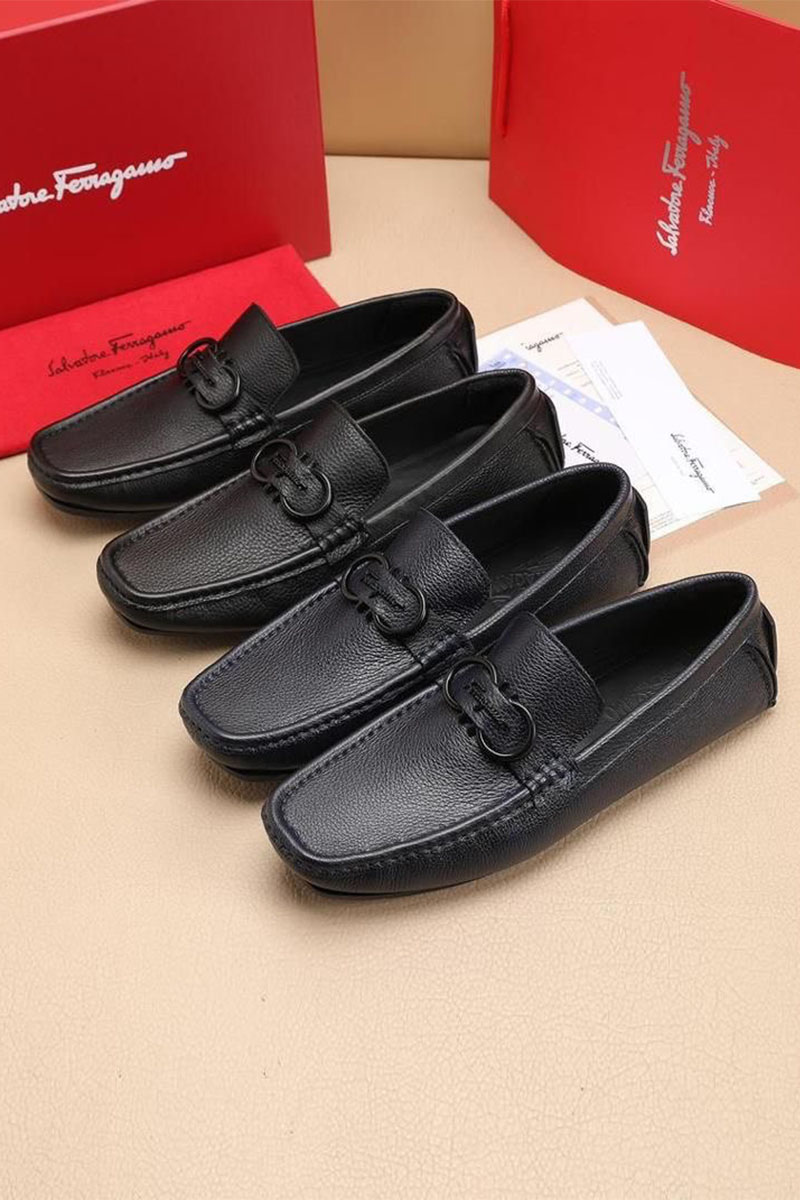 Salvatore Ferragamo Мужские кожаные мокасины 