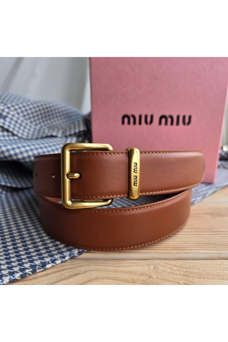 MIU MIU Кожаный ремень - длина 80 / 85 см (2 расцветки)
