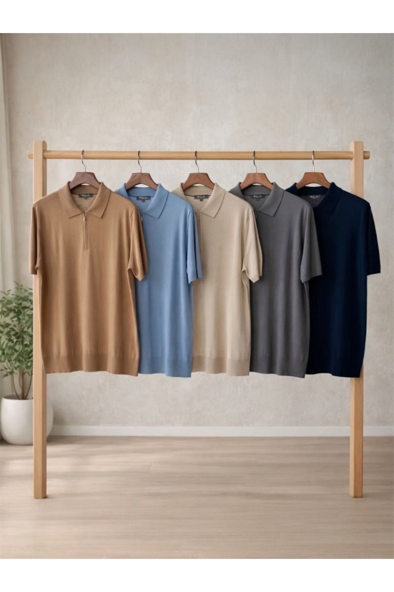 Loro Piana Мужское тёмно-серое поло premium