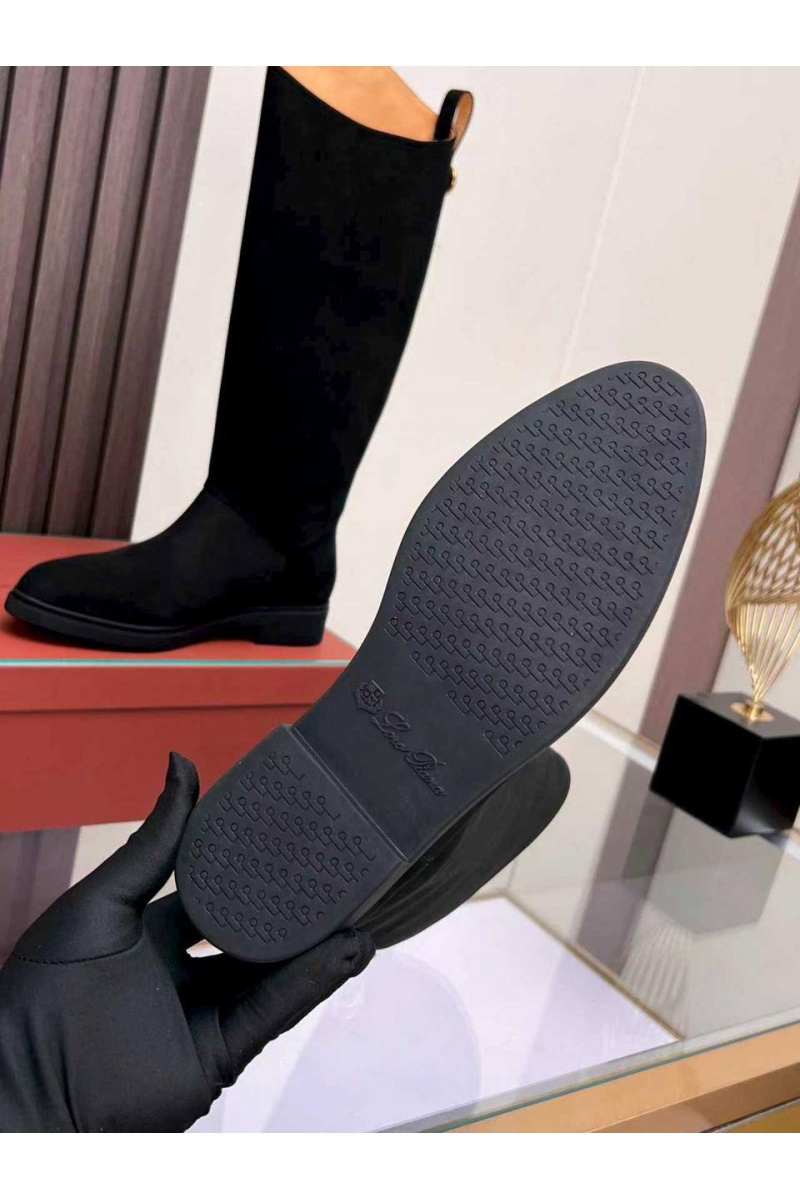 Loro Piana Женские замшевые сапоги 
