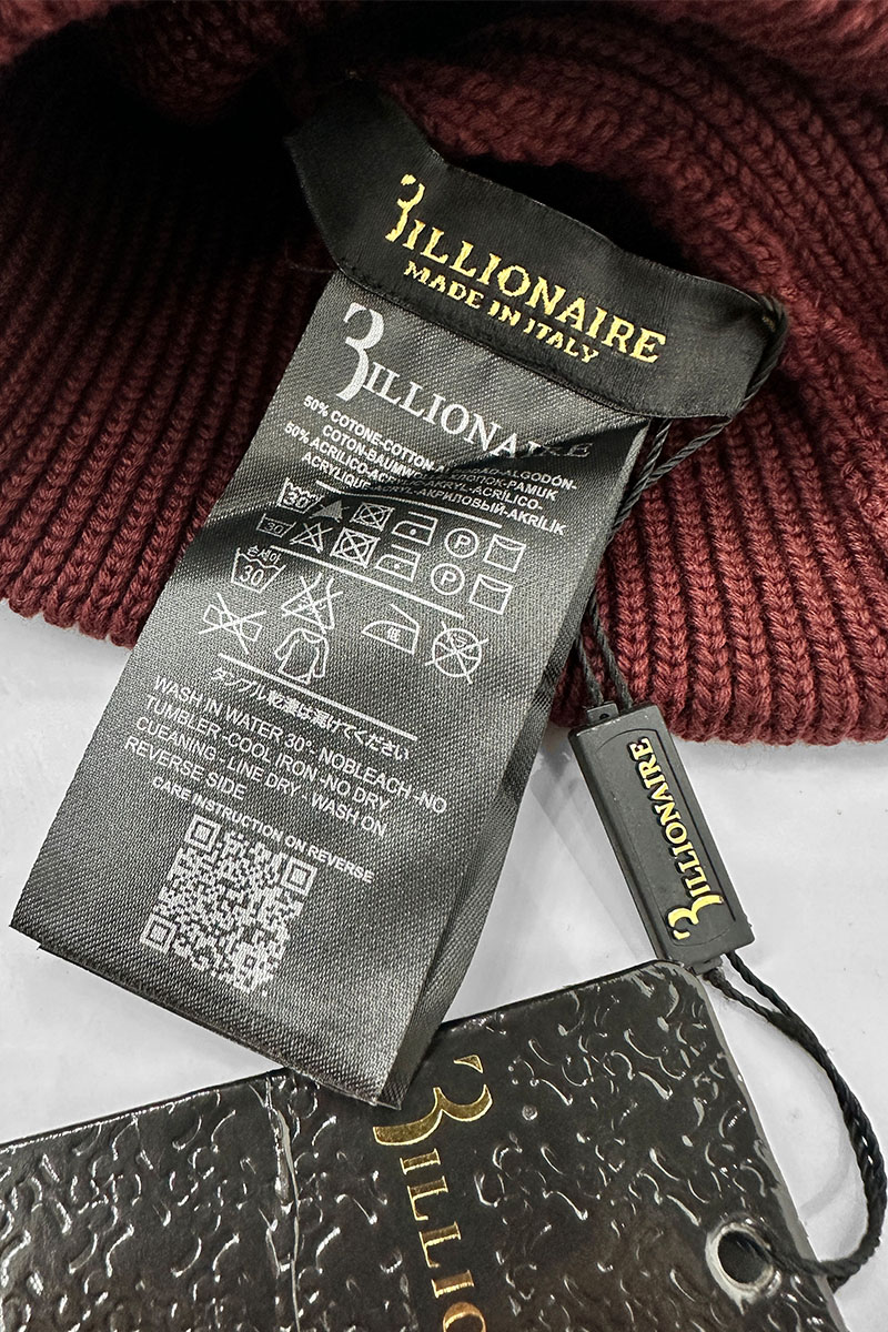 Billionaire Бордовая шапка logo-patch