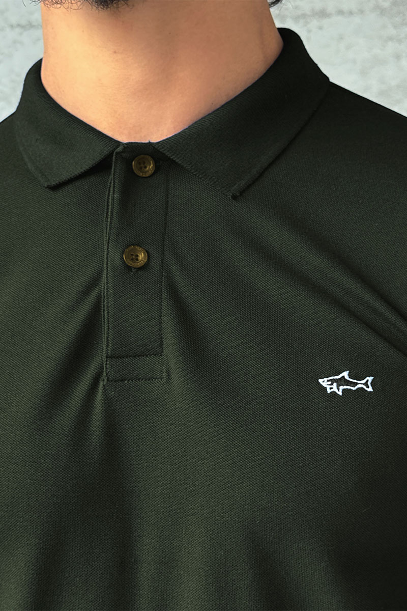 Paul & Shark Зелёное поло logo-embroidered 