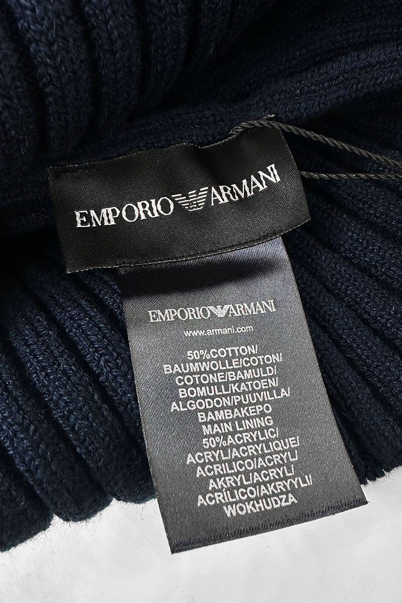 Emporio Armani EA7 Мужская тёмно-синяя шапка