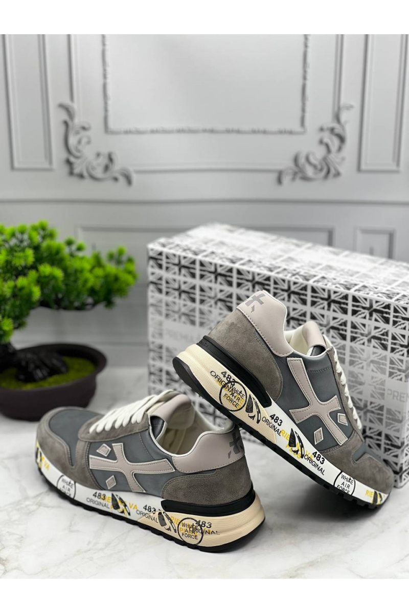 Premiata Комбинированные кроссовки Mick - Grey