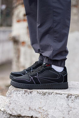 Кроссовки AJ1 x Travis Scott "Black Phantom" Premium
