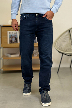 Мужские тёмно-синие джинсы straight
