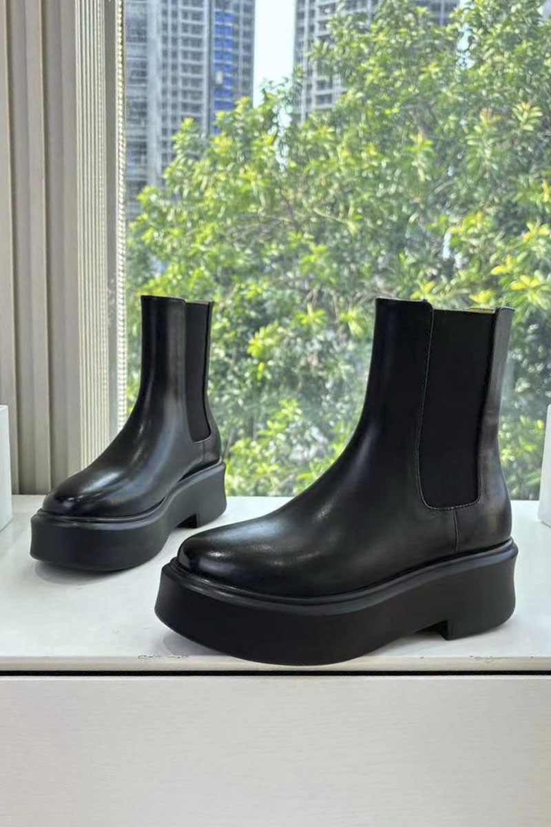 Designer Clothing Женские кожаные сапоги The Row premium - Black