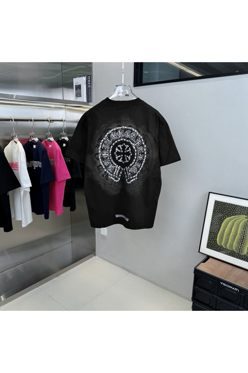 Chrome Hearts Чёрная оверсайз футболка Premium