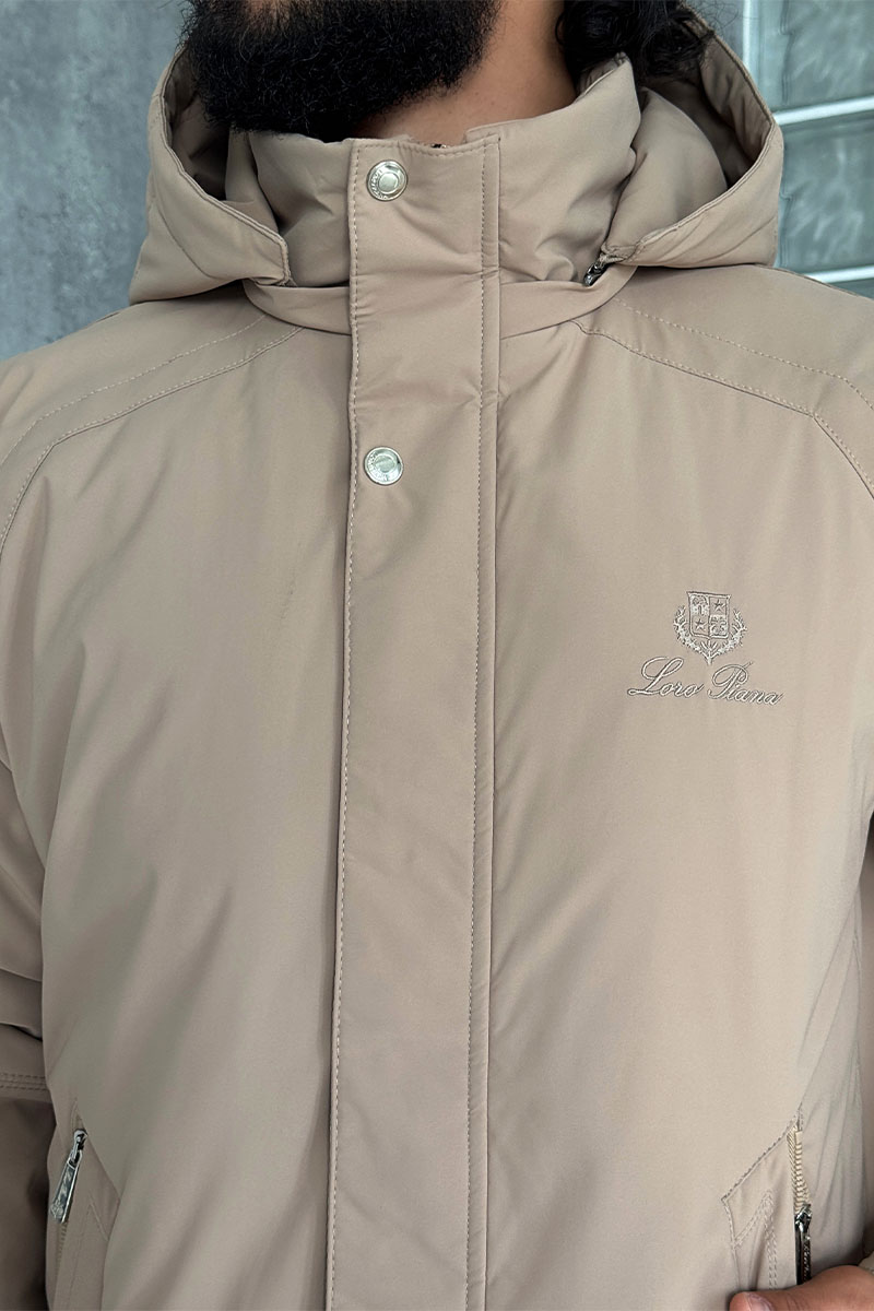Loro Piana Мужская парка бежевого цвета